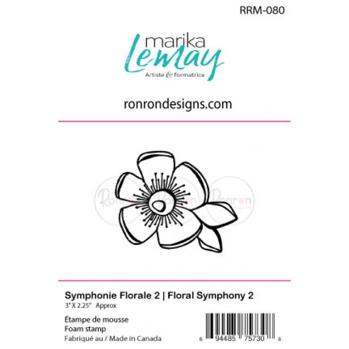 Ronron designs - Étampe de mousse Symphonie Florale 2