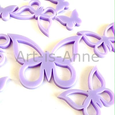 Art-is-Anne créative - Acrylique Mini papillons Lilas
