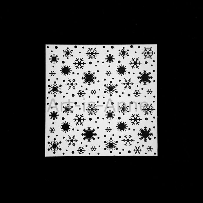 Art-is-Anne créative - Stencil 6" X 6" «Flocons»