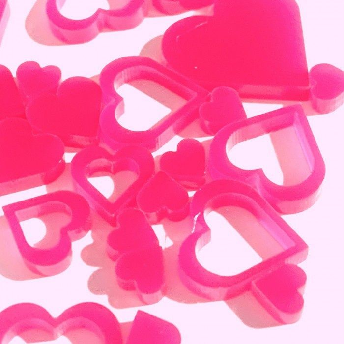Art-Is-Anne créative - Acrylique «Mini coeur Rose-1»