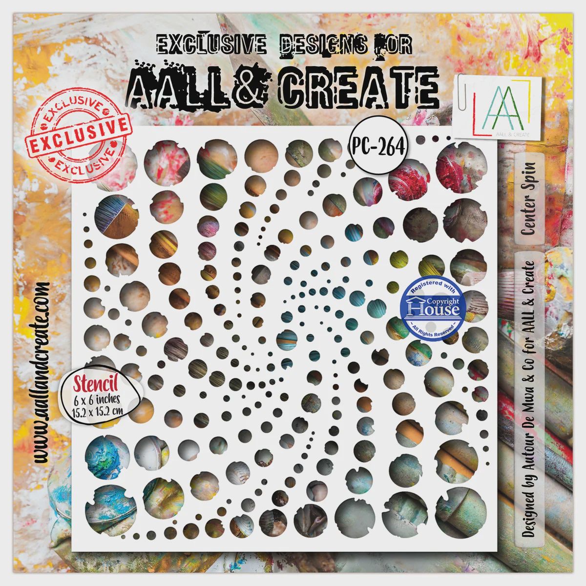 AALL &amp; CREATE - Stencil «Center Spin» #264