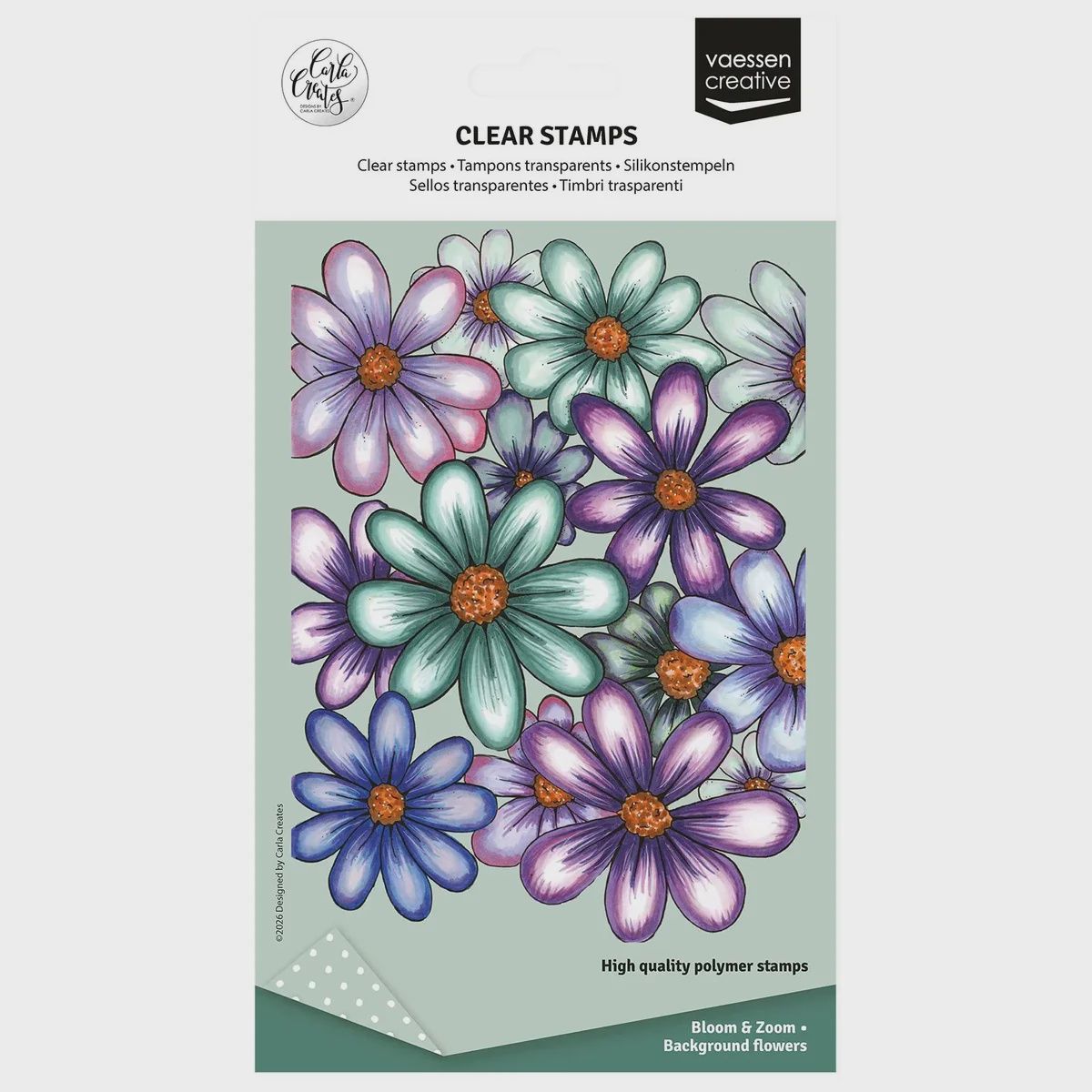 Vaessen Creative - Étampes Background Flower