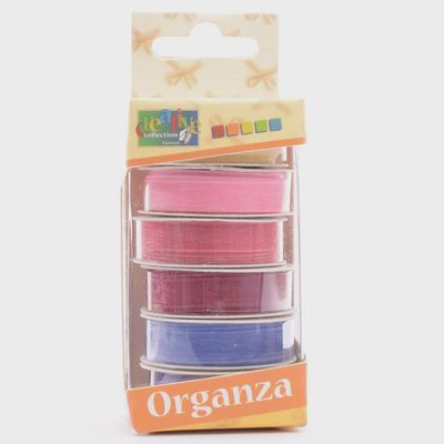 Vaessen Creative - Ruban en organza Baby Rose, 6 couleurs