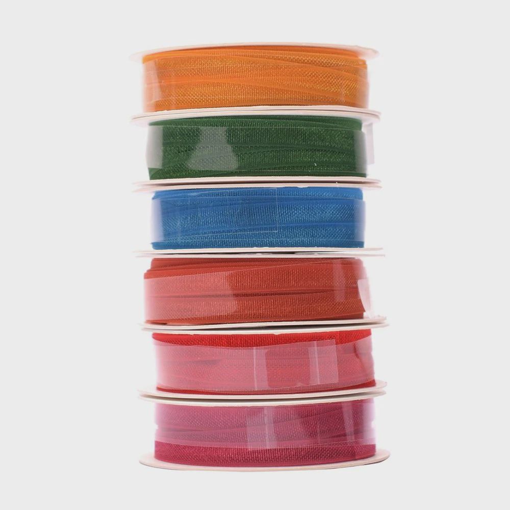 Vaessen Creative - Ruban en organza Summer, 6 couleurs