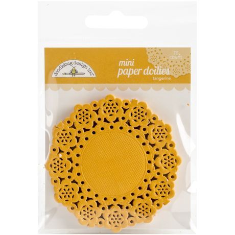 Doodlebug - Doilies couleur Tangerine, (petit) 75 pcs