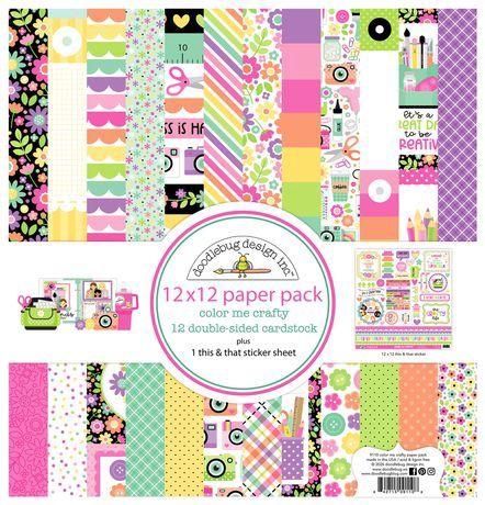 Doodlebug - Papier 12x12 Color me Crafty