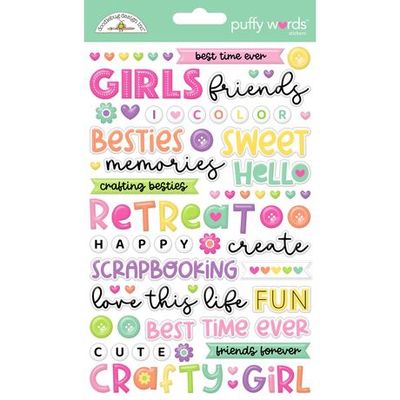 Doodlebug - Autocollant gonflé Crafty Girl