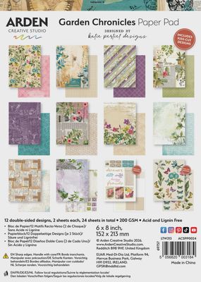 Arden Creative Studio - Papier 6" X 8" collection «Garden Chronicles» 24 feuilles