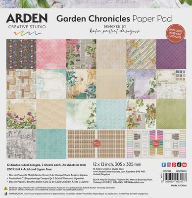 Arden Creative Studio - Papier 12" X 12" collection «Garden Chronicles» 12 feuilles
