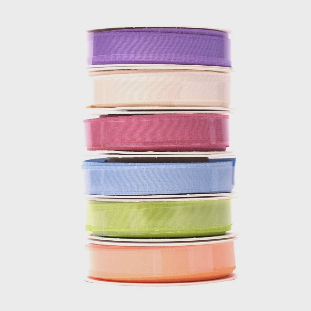 Vaessen Creative - Ruban satiné Spring, 6 couleurs