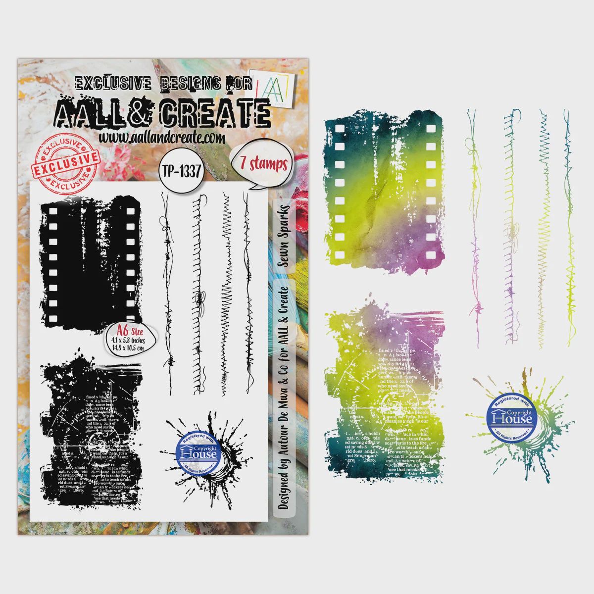 AALL &amp; CREATE - Étampes «Sewn Sparks» #1337