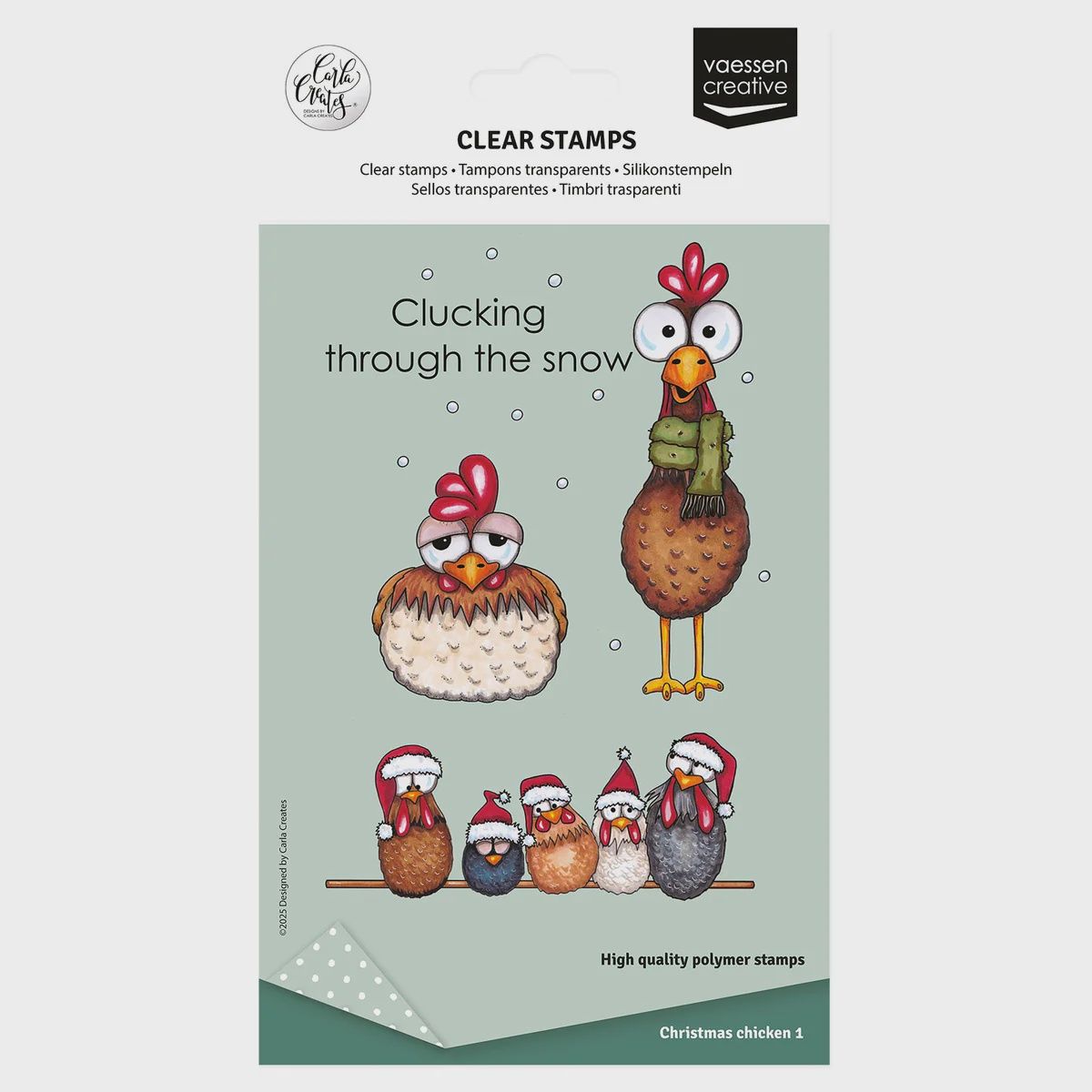 Vaessen Creative - Christmas Chiken 1, 13 pièces