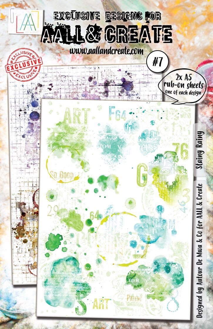 AALL &amp; CREATE - Rub-Ons Stainy Rainy