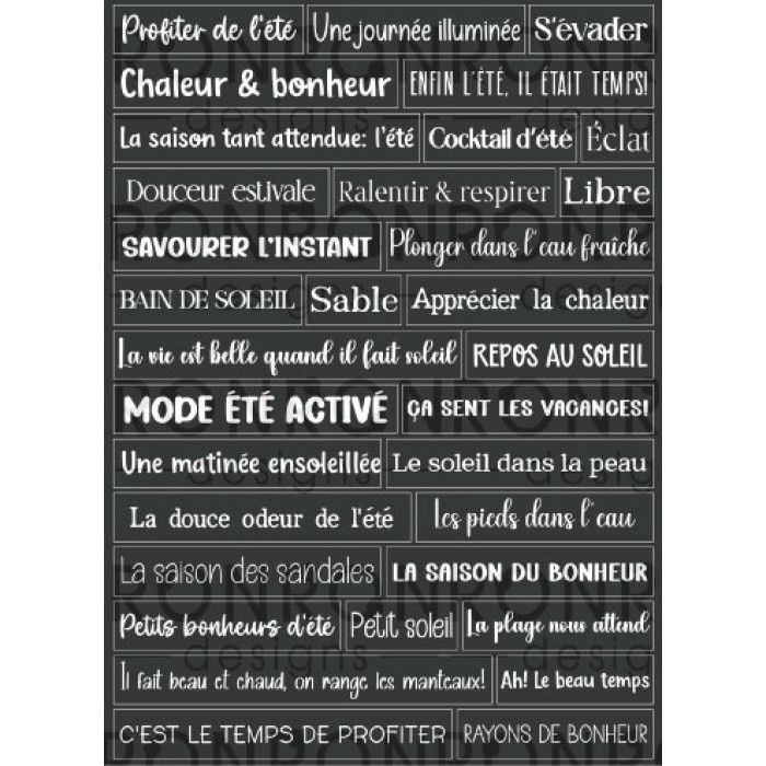Ronron designs - Autocollants Saison Estivale, noir