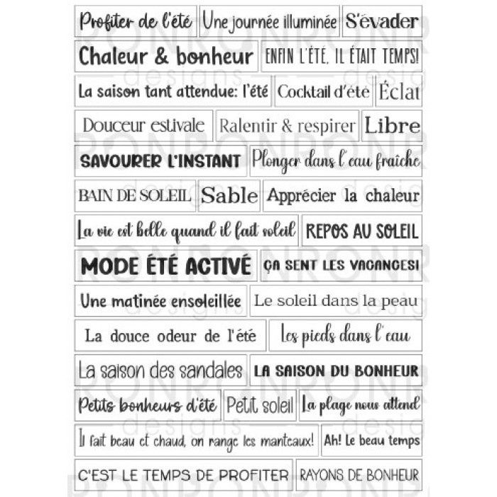 Ronron designs - Autocollants Saison Estivale, blanc