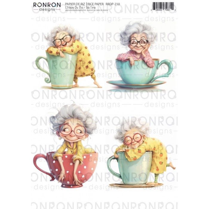 Ronron designs - Papier de riz L'Heure du Thé