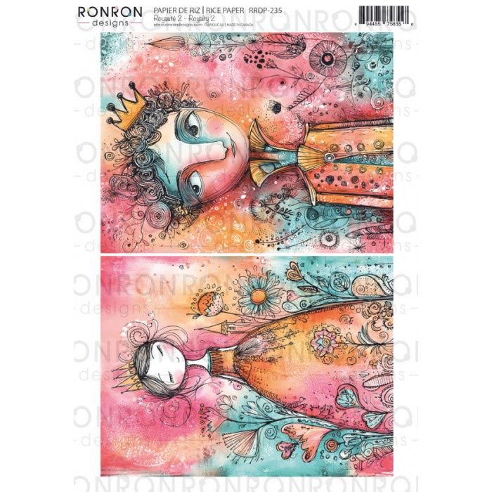 Ronron designs - Papier de riz Royauté 2