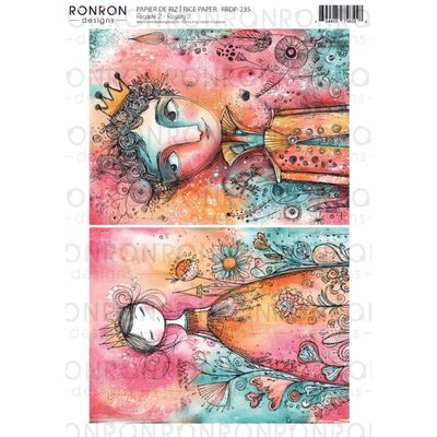 Ronron designs - Papier de riz Royauté 2