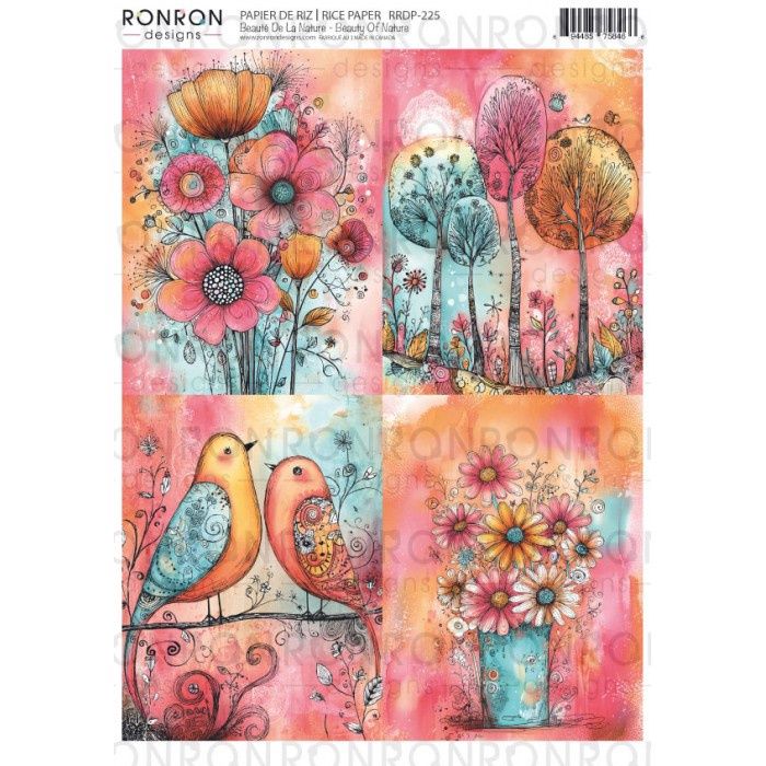 Ronron designs - Papier de riz Beauté De La Nature