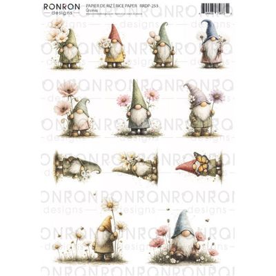 Ronron designs - Papier de riz Gnomes