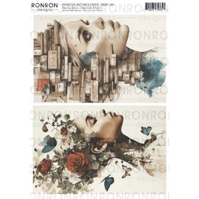 Ronron designs - Papier de riz Plein La Tête 2
