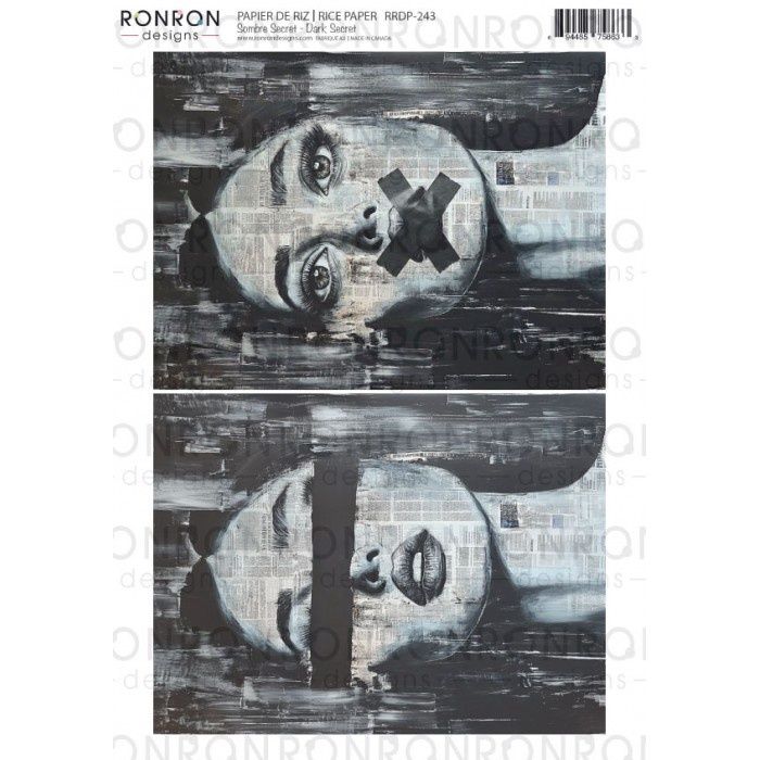 Ronron designs - Papier de riz Sombre Secret