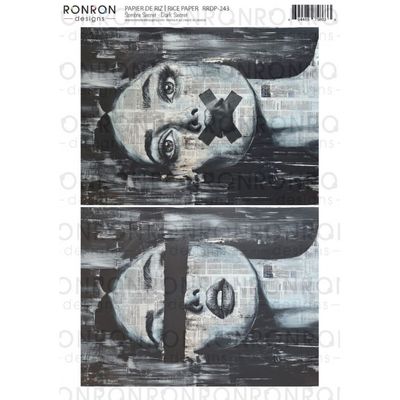 Ronron designs - Papier de riz Sombre Secret