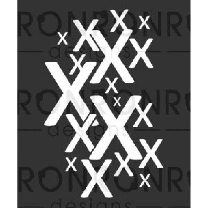 Ronron designs - Stencil  X  3.5X4"