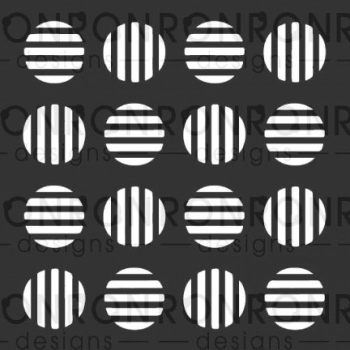 Ronron designs - Stencil Cercles Rayés