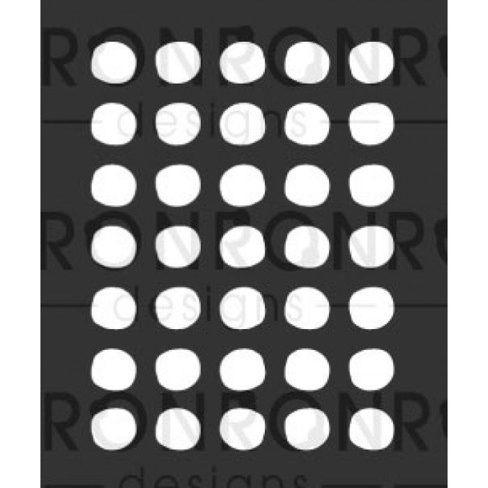 Ronron designs - Stencil Cercles Imparfaits 3.5X4"