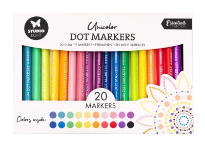 Studio Light - Crayons Dots Markers, 20 couleurs