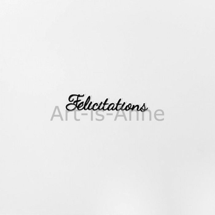 Art-is-Anne créative - Acrylique Mot «Félicitations»