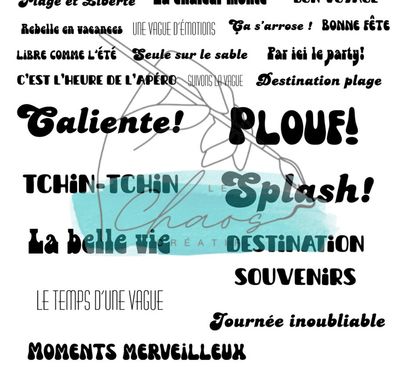 Le Chaos créatif - Mot à découper Destination Plage