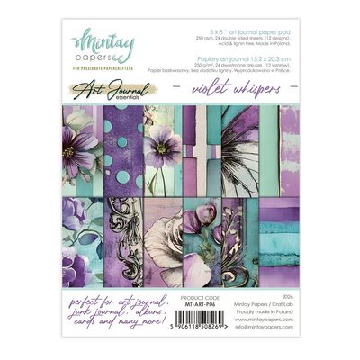 Mintay - Papier 6x8 Violet Whispers, 24 feuilles recto-verso