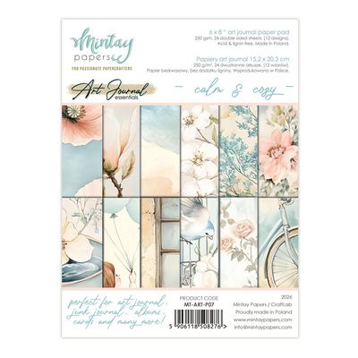 Mintay - Papier 6x8 Calm &amp; Cozy, 24 feuilles recto-verso