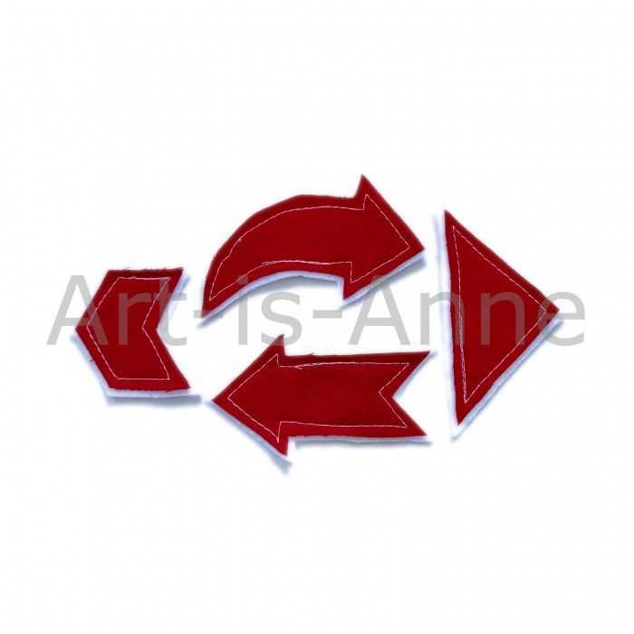 Art-is-Anne créative - Forme en tissu Rouge-12