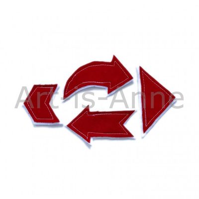Art-is-Anne créative - Forme en tissu Rouge-12
