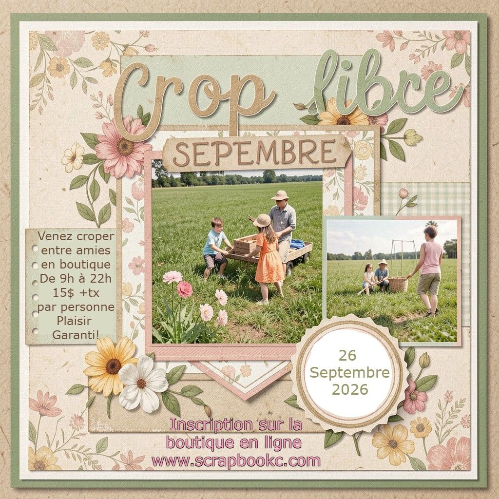 Scrapbook Crop Libre 26 Septembre 2026
