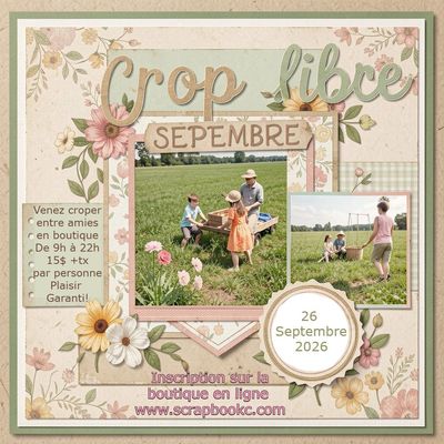 Scrapbook Crop Libre 26 Septembre 2026