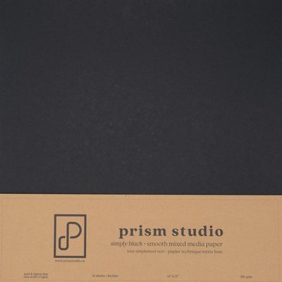 Prism Studio - Papier aquarelle 12x12 Noir