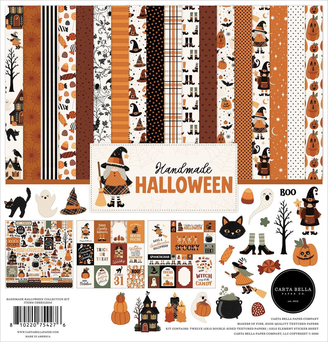 Carta Bella - Papier 12" X 12" «Handmade Halloween» 12 feuilles