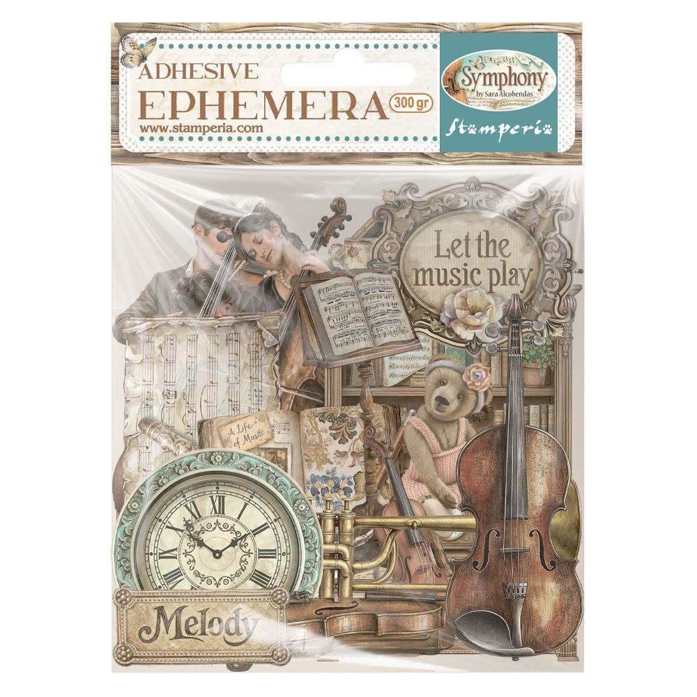 Stamperia - Éphéméra autocollants «Symphony»