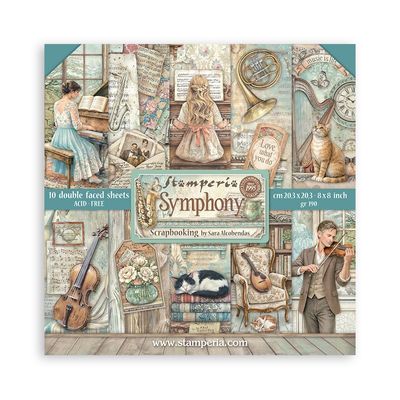Stamperia - Papier 8x8 Symphony