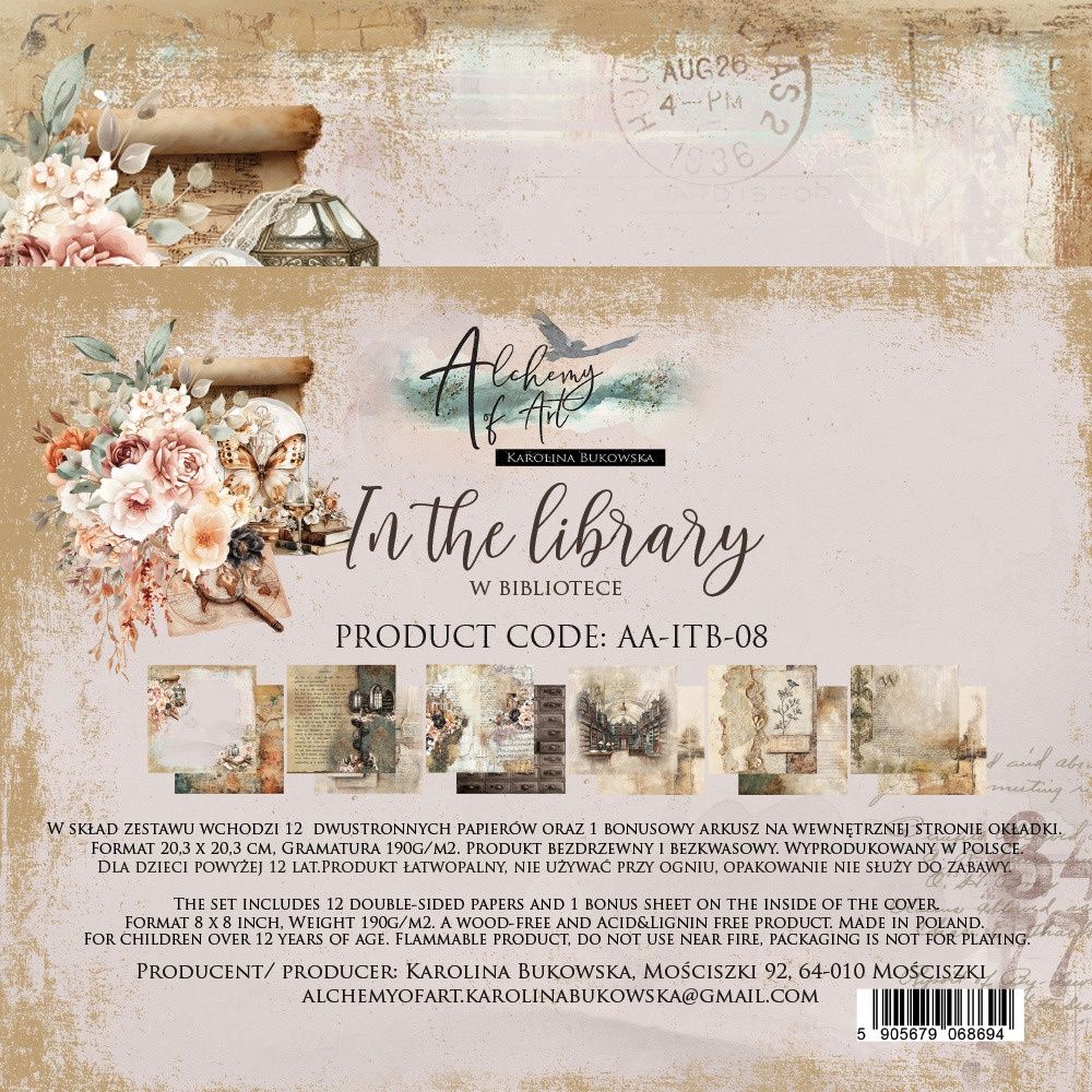Alchemy of Art - Papier 8x8 In the Library