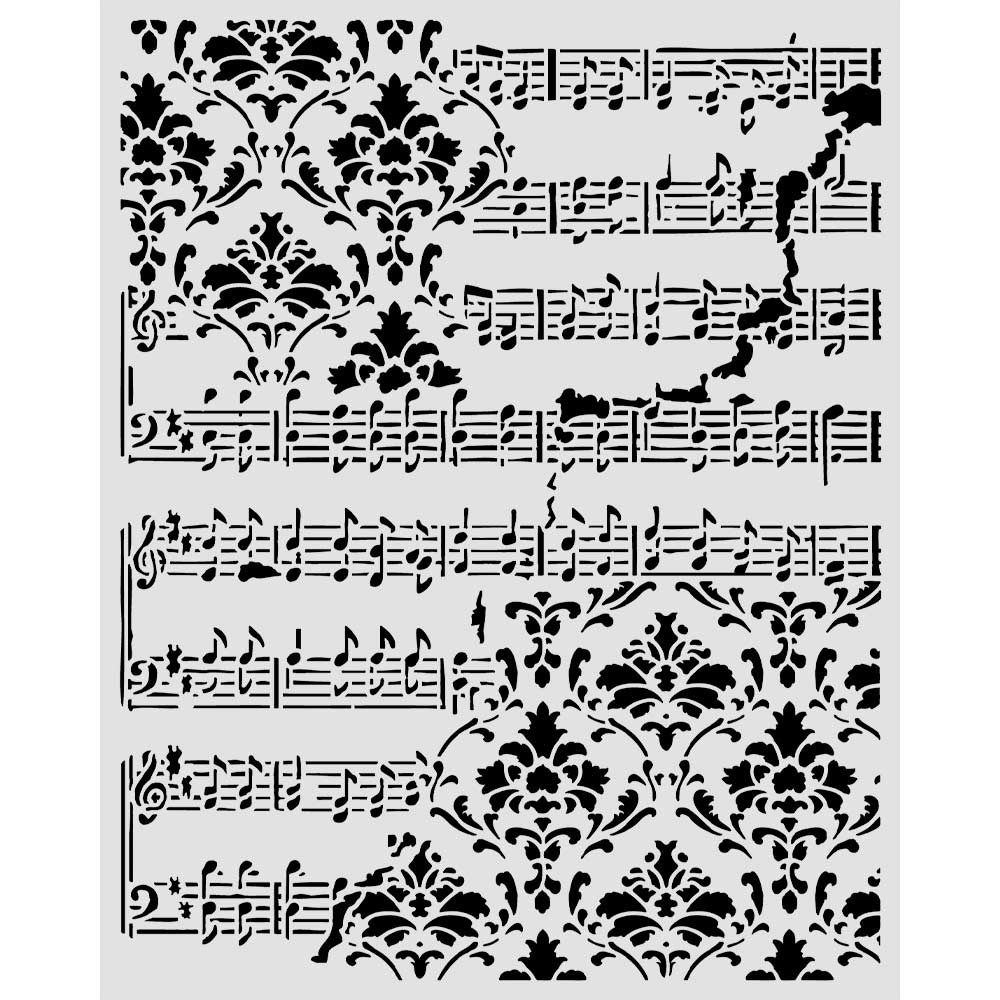 Stamperia - Stencil Partition et Frize de Symphony