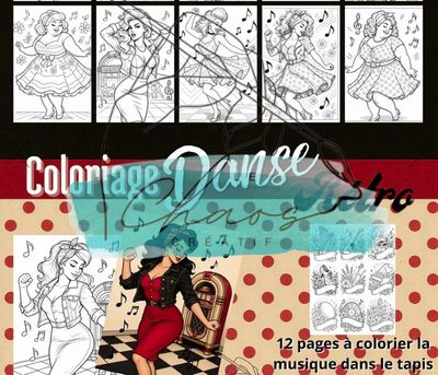 Le Chaos créatif - Album à Colorier Danse Rétro