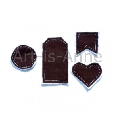 Art-is-Anne créative - Formes en tissu Brun-11