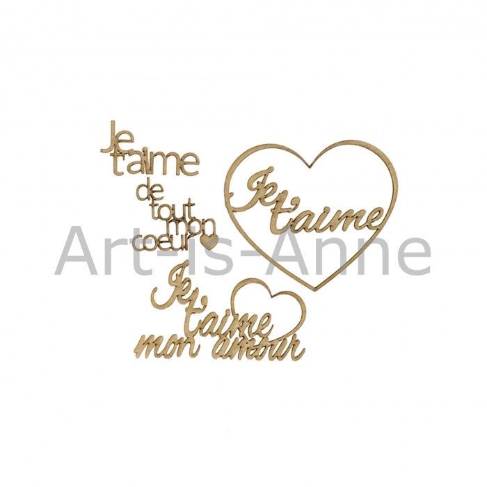 Art-is-Anne créative - Chipboard Phrase d'amour