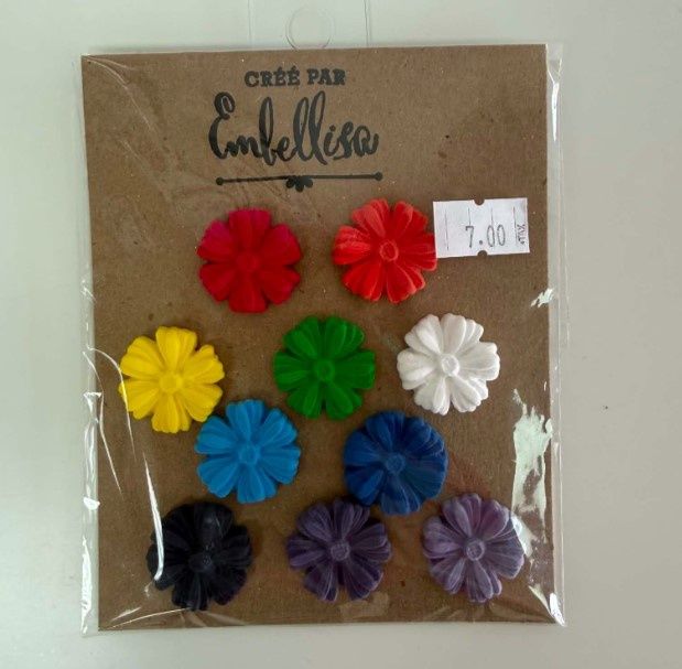 Embellisa - Moulage de Fleurs multicolores