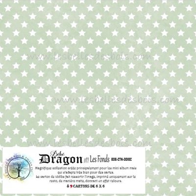 Les Belles des Bois - Papier 6x6 Fonds Bébé Dragon
